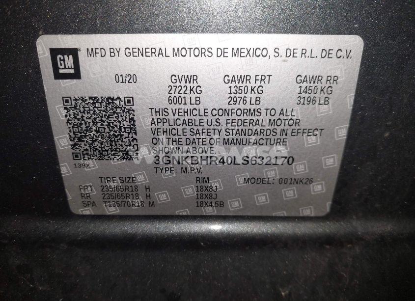 Photo 9 of 2020 Chevrolet Blazer AWD 2LT (VIN 3GNKBHR40LS632170)