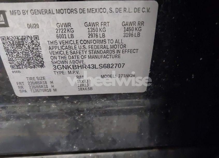 Photo 9 of 2020 Chevrolet Blazer AWD 2LT (VIN 3GNKBHR43LS682707)