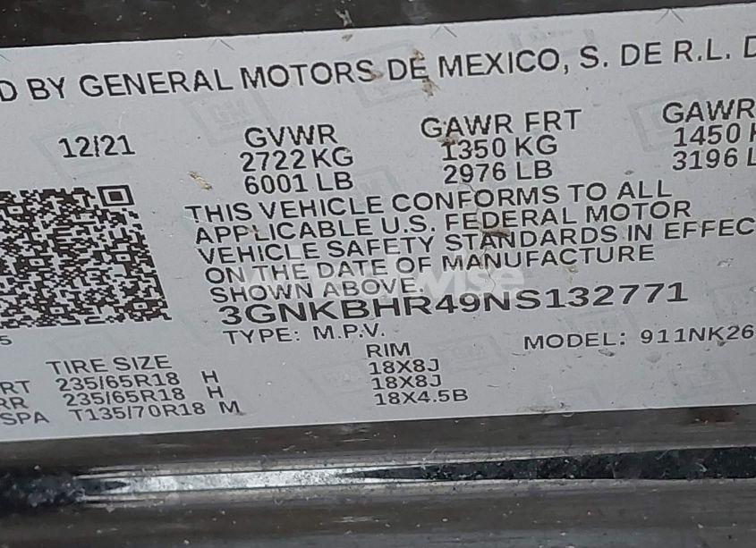 Photo 9 of 2022 Chevrolet Blazer AWD 2LT (VIN 3GNKBHR49NS132771)