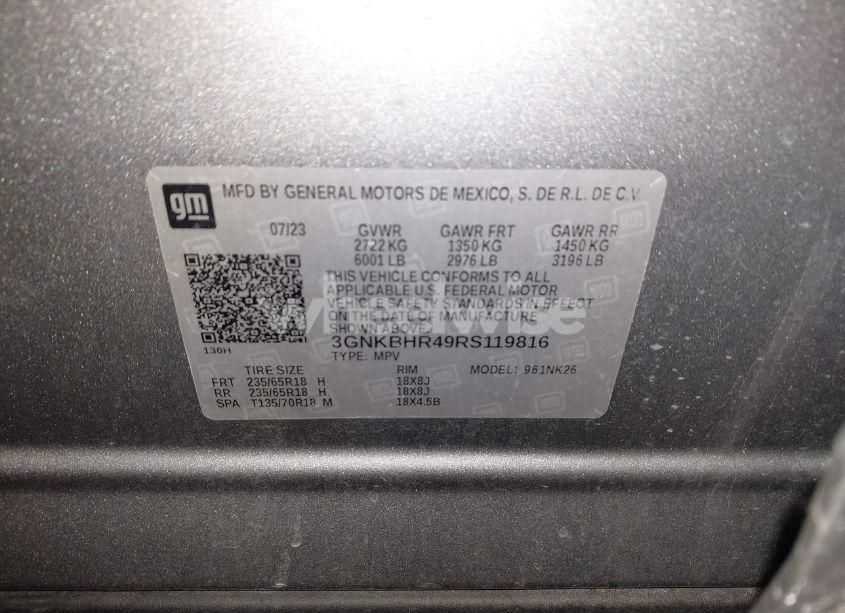 Photo 9 of 2024 Chevrolet Blazer AWD 2LT (VIN 3GNKBHR49RS119816)