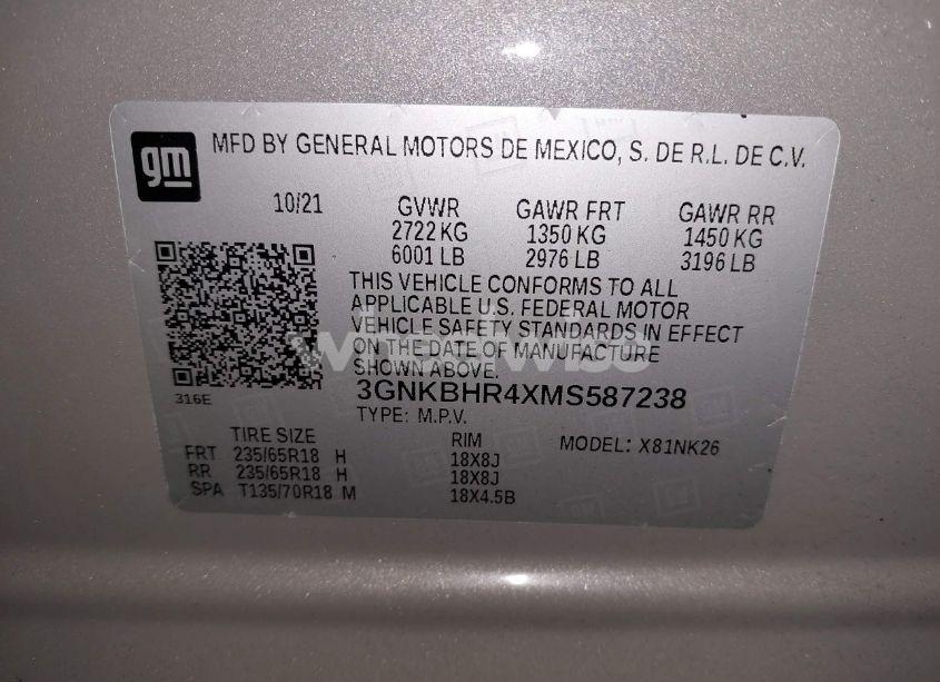 Photo 9 of 2021 Chevrolet Blazer AWD 2LT (VIN 3GNKBHR4XMS587238)