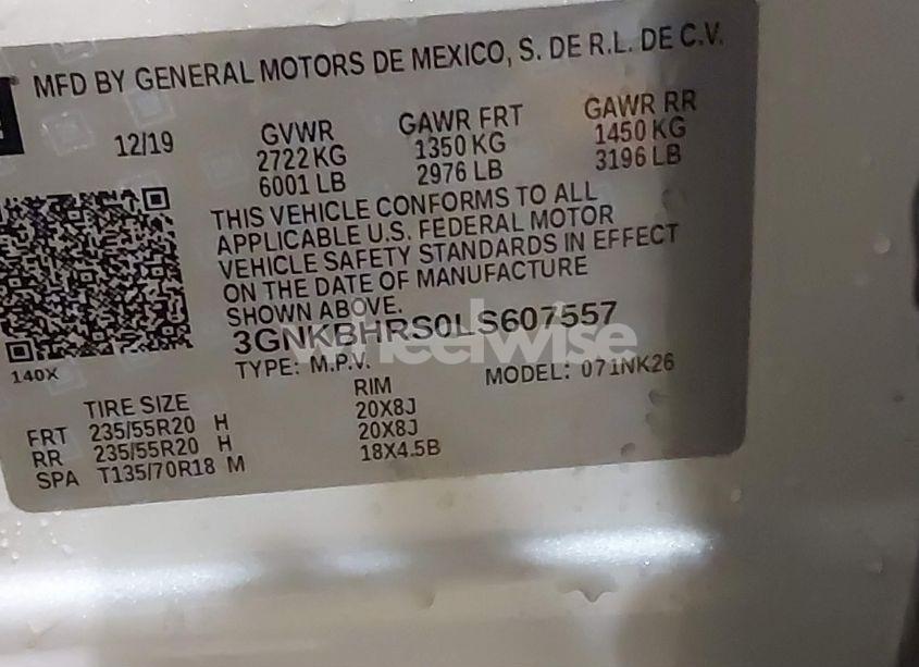 Photo 9 of 2020 Chevrolet Blazer AWD 2LT (VIN 3GNKBHRS0LS607557)