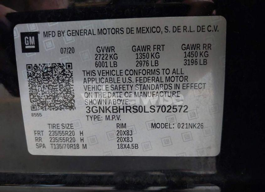 Photo 9 of 2020 Chevrolet Blazer AWD 2LT (VIN 3GNKBHRS0LS702572)