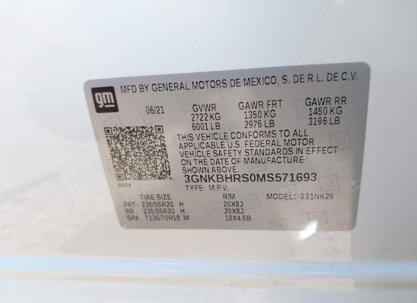 Photo 9 of 2021 Chevrolet Blazer AWD 2LT (VIN 3GNKBHRS0MS571693)