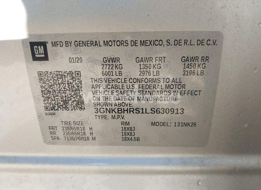 Photo 9 of 2020 Chevrolet Blazer AWD 2LT (VIN 3GNKBHRS1LS630913)