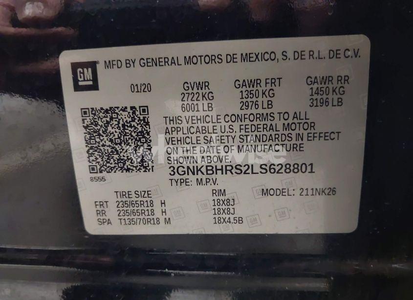 Photo 9 of 2020 Chevrolet Blazer AWD 2LT (VIN 3GNKBHRS2LS628801)