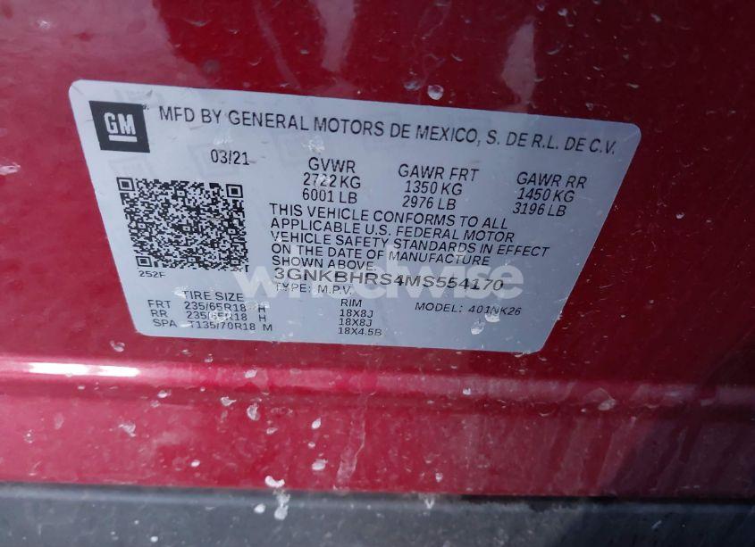 Photo 9 of 2021 Chevrolet Blazer AWD 2LT (VIN 3GNKBHRS4MS554170)