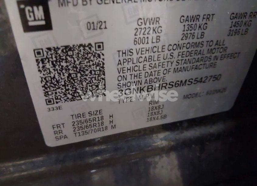 Photo 9 of 2021 Chevrolet Blazer AWD 2LT (VIN 3GNKBHRS6MS542750)