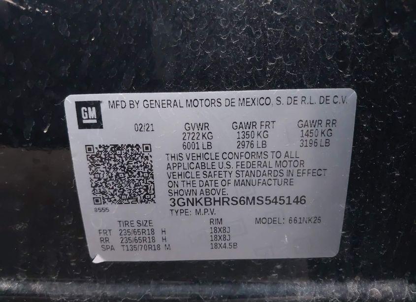 Photo 9 of 2021 Chevrolet Blazer AWD 2LT (VIN 3GNKBHRS6MS545146)