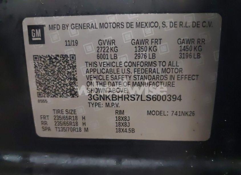 Photo 9 of 2020 Chevrolet Blazer AWD 2LT (VIN 3GNKBHRS7LS600394)