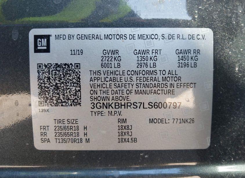 Photo 9 of 2020 Chevrolet Blazer AWD 2LT (VIN 3GNKBHRS7LS600797)