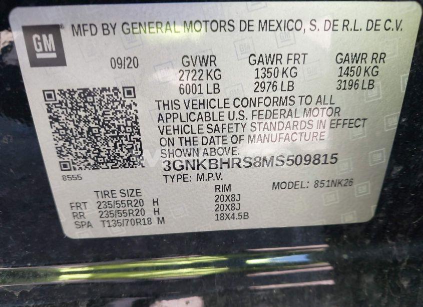 Photo 9 of 2021 Chevrolet Blazer AWD 2LT (VIN 3GNKBHRS8MS509815)