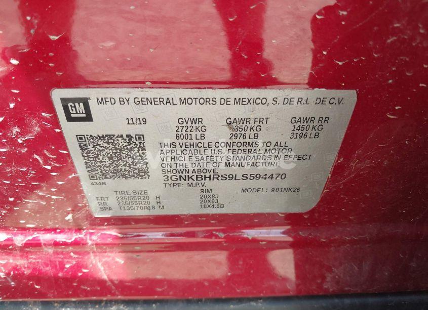 Photo 9 of 2020 Chevrolet Blazer AWD 2LT (VIN 3GNKBHRS9LS594470)