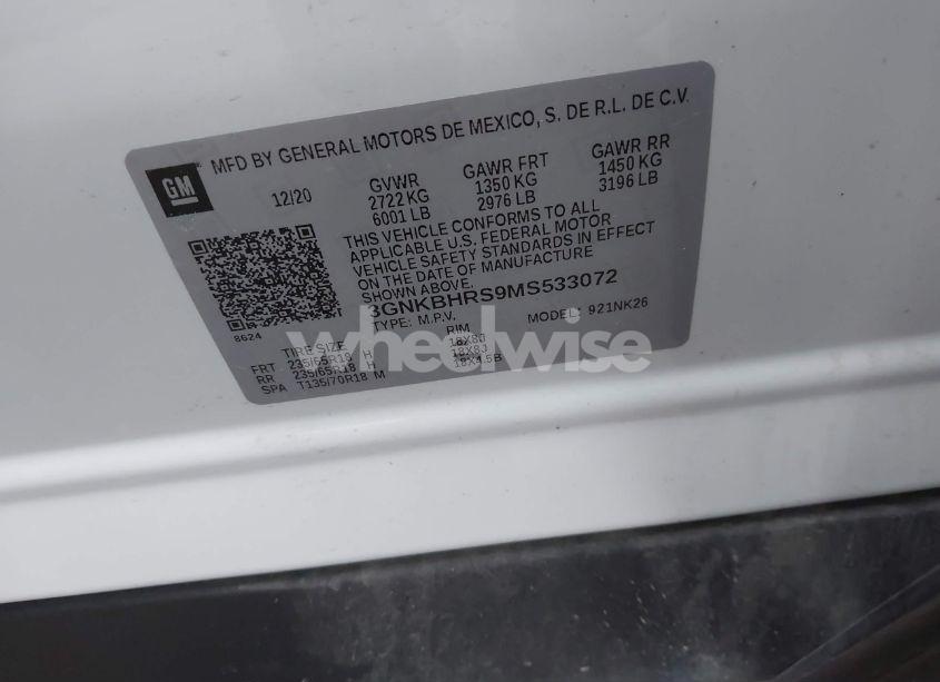 Photo 9 of 2021 Chevrolet Blazer AWD 2LT (VIN 3GNKBHRS9MS533072)