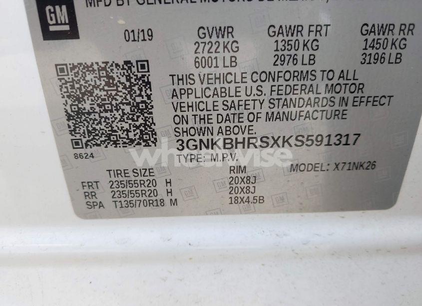 Photo 9 of 2019 Chevrolet Blazer (VIN 3GNKBHRSXKS591317)