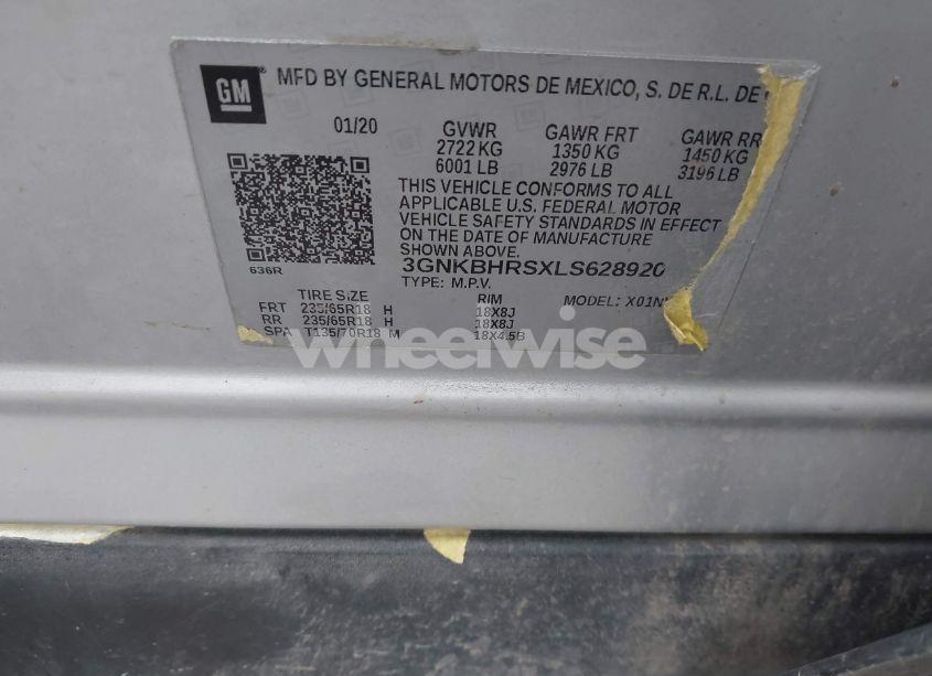 Photo 9 of 2020 Chevrolet Blazer AWD 2LT (VIN 3GNKBHRSXLS628920)