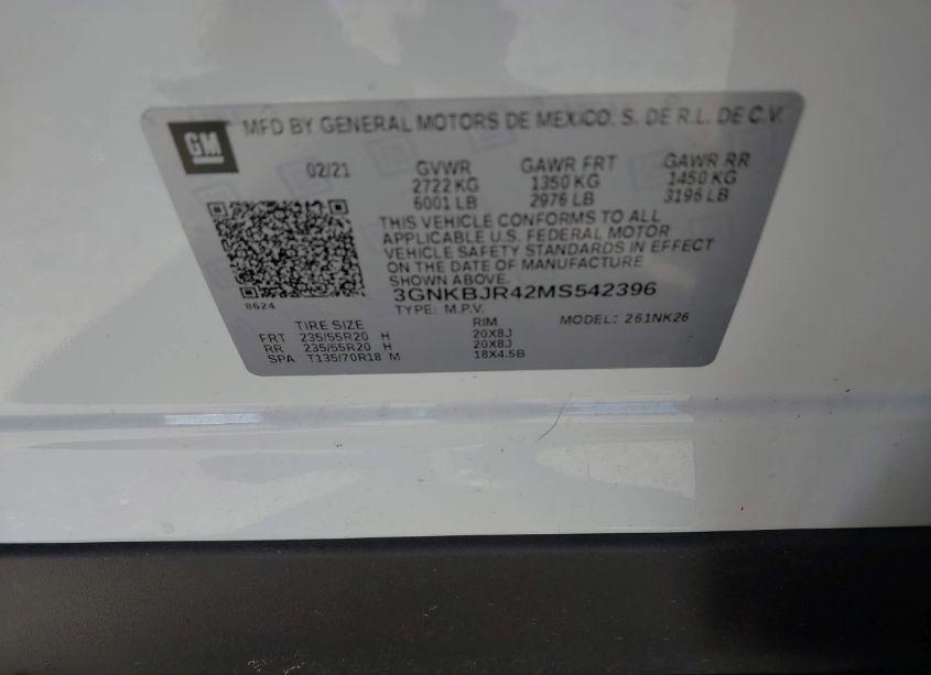 Photo 9 of 2021 Chevrolet Blazer AWD 3LT (VIN 3GNKBJR42MS542396)