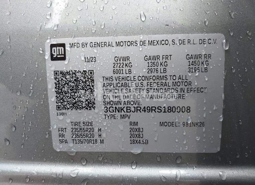 Photo 9 of 2024 Chevrolet Blazer AWD 3LT (VIN 3GNKBJR49RS180008)