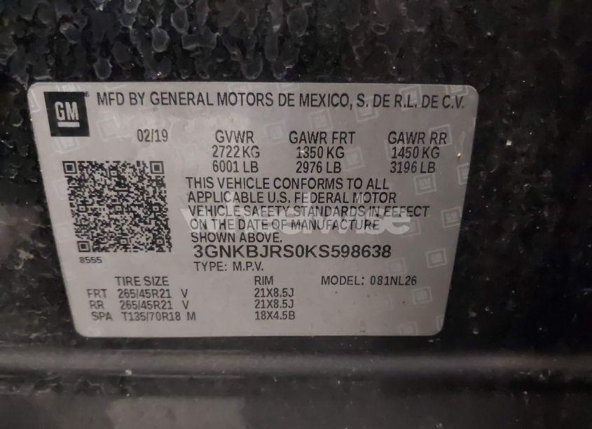 Photo 9 of 2019 Chevrolet Blazer RS (VIN 3GNKBJRS0KS598638)