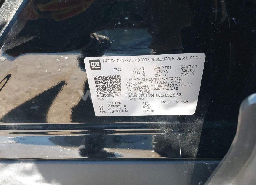 Photo 9 of 2022 Chevrolet Blazer AWD 3LT (VIN 3GNKBJRS0NS151862)