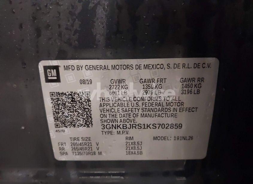 Photo 9 of 2019 Chevrolet Blazer RS (VIN 3GNKBJRS1KS702859)