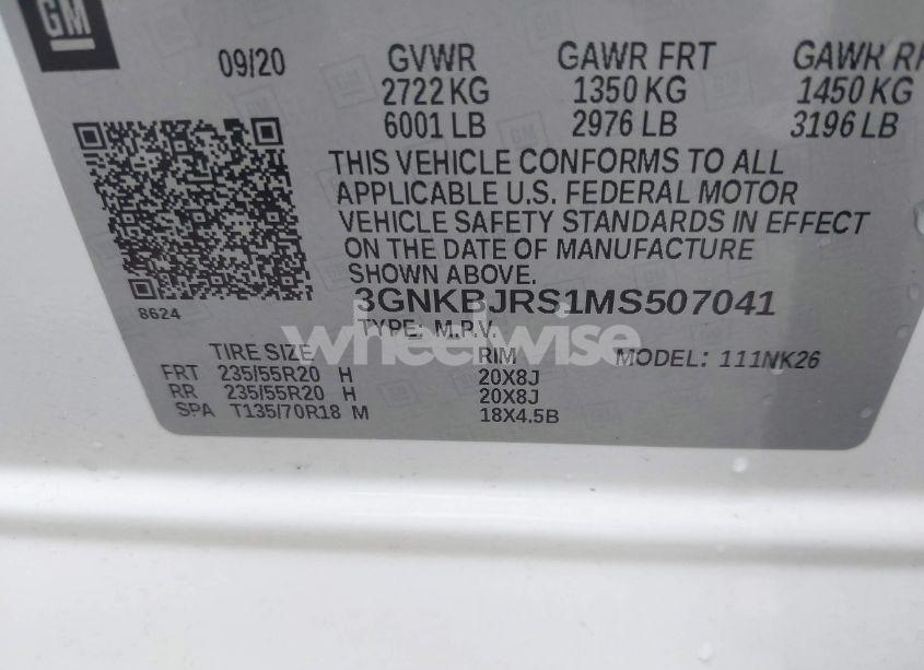 Photo 9 of 2021 Chevrolet Blazer AWD 3LT (VIN 3GNKBJRS1MS507041)