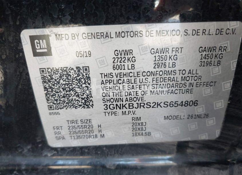 Photo 9 of 2019 Chevrolet Blazer RS (VIN 3GNKBJRS2KS654806)