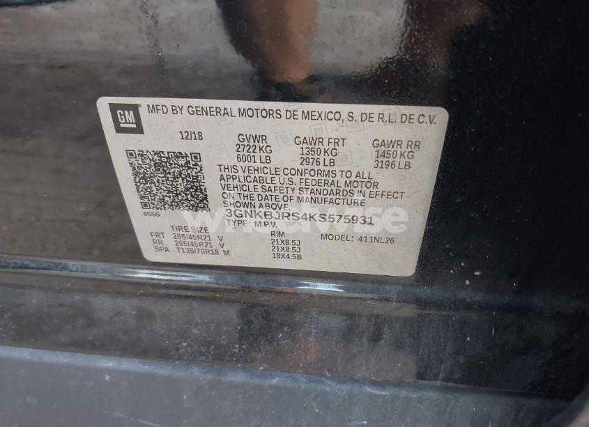 Photo 9 of 2019 Chevrolet Blazer RS (VIN 3GNKBJRS4KS575931)