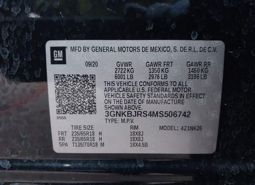 Photo 9 of 2021 Chevrolet Blazer AWD 3LT (VIN 3GNKBJRS4MS506742)