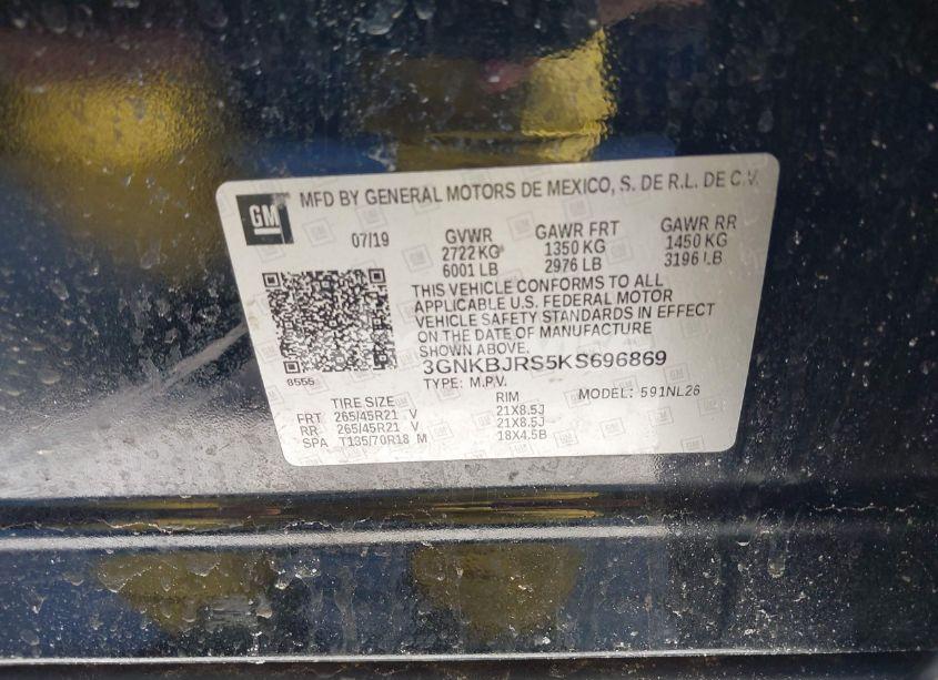 Photo 9 of 2019 Chevrolet Blazer RS (VIN 3GNKBJRS5KS696869)