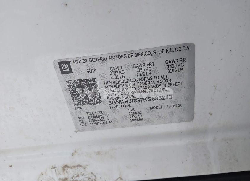 Photo 9 of 2019 Chevrolet Blazer RS (VIN 3GNKBJRS7KS685243)