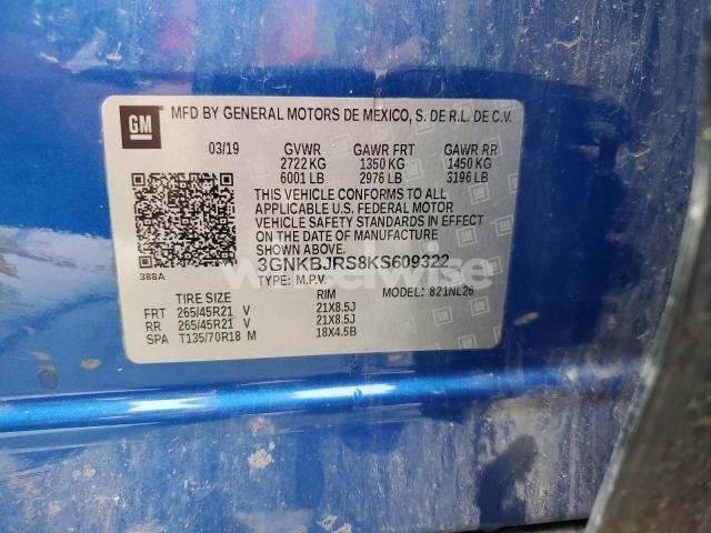 Photo 2 of 2019 CHEVROLET BLAZER RS (VIN 3GNKBJRS8KS609322)