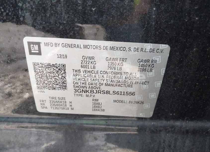 Photo 9 of 2020 Chevrolet Blazer AWD 3LT (VIN 3GNKBJRS8LS611556)