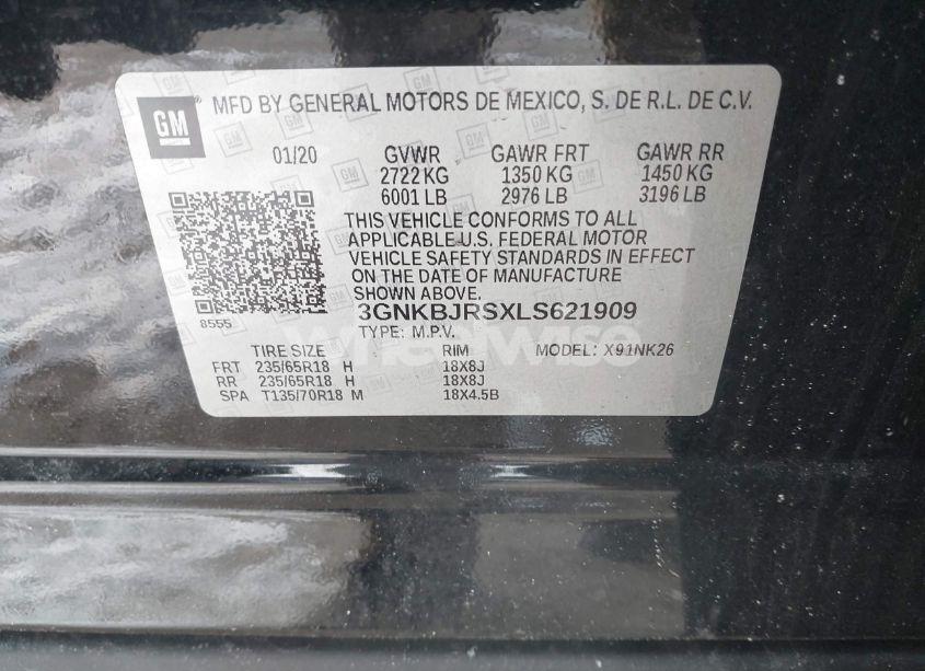 Photo 9 of 2020 Chevrolet Blazer AWD 3LT (VIN 3GNKBJRSXLS621909)