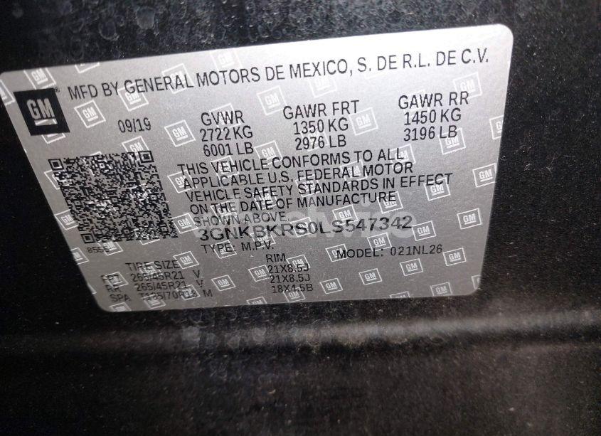 Photo 9 of 2020 Chevrolet Blazer AWD RS (VIN 3GNKBKRS0LS547342)