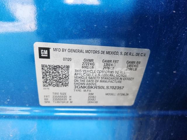 Photo 8 of 2020 CHEVROLET BLAZER RS (VIN 3GNKBKRS0LS702357)