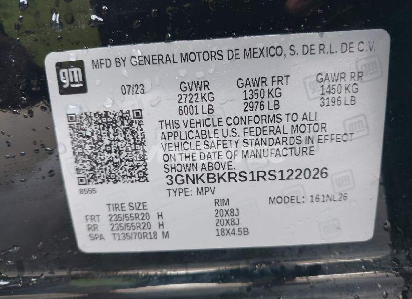 Photo 9 of 2024 Chevrolet Blazer AWD RS (VIN 3GNKBKRS1RS122026)