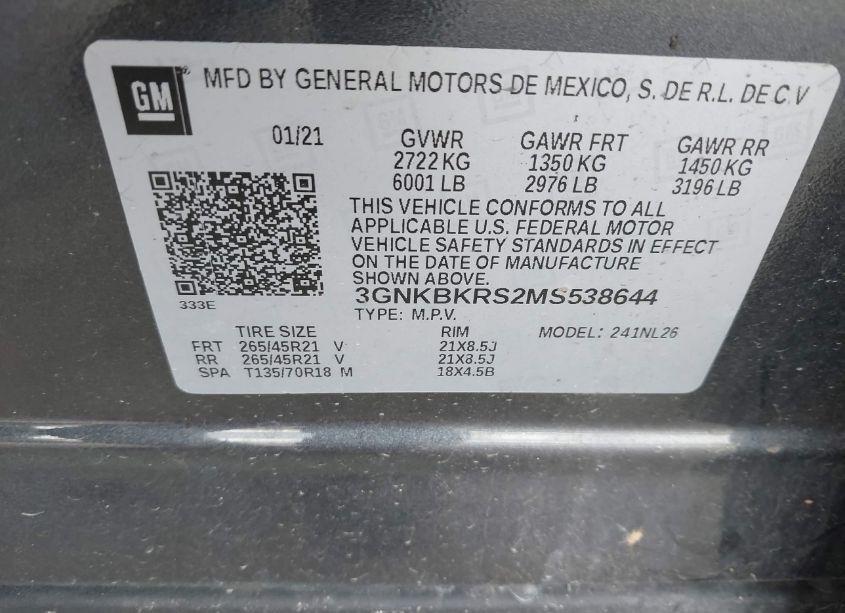 Photo 9 of 2021 Chevrolet Blazer AWD RS (VIN 3GNKBKRS2MS538644)