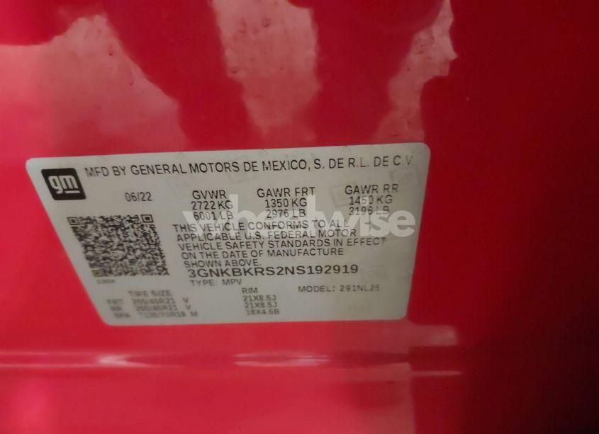 Photo 9 of 2022 Chevrolet Blazer AWD RS (VIN 3GNKBKRS2NS192919)