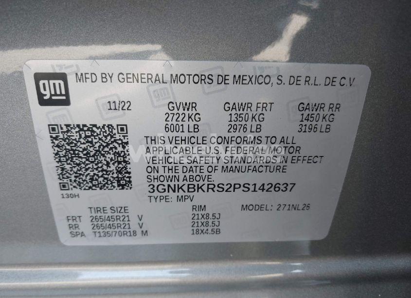 Photo 9 of 2023 Chevrolet Blazer AWD RS (VIN 3GNKBKRS2PS142637)