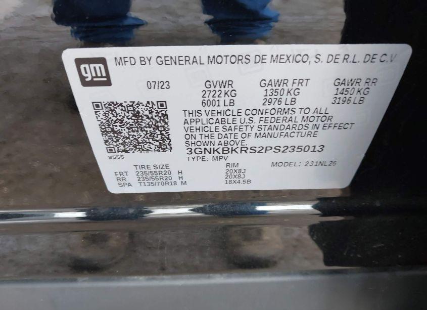 Photo 9 of 2023 Chevrolet Blazer AWD RS (VIN 3GNKBKRS2PS235013)