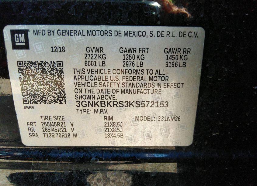 Photo 9 of 2019 Chevrolet Blazer PREMIER (VIN 3GNKBKRS3KS572153)