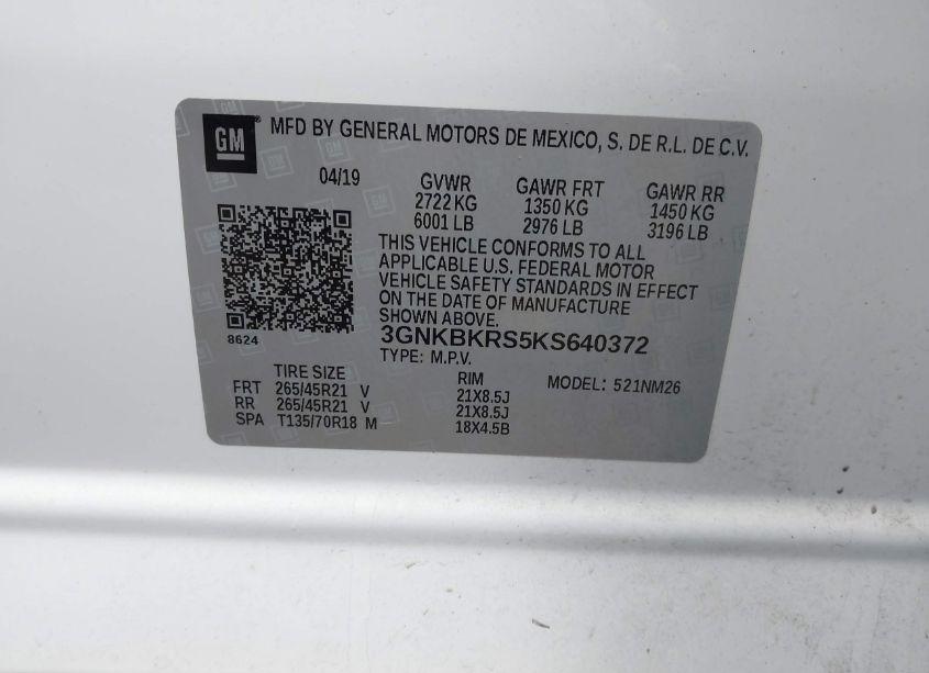 Photo 9 of 2019 Chevrolet Blazer PREMIER (VIN 3GNKBKRS5KS640372)