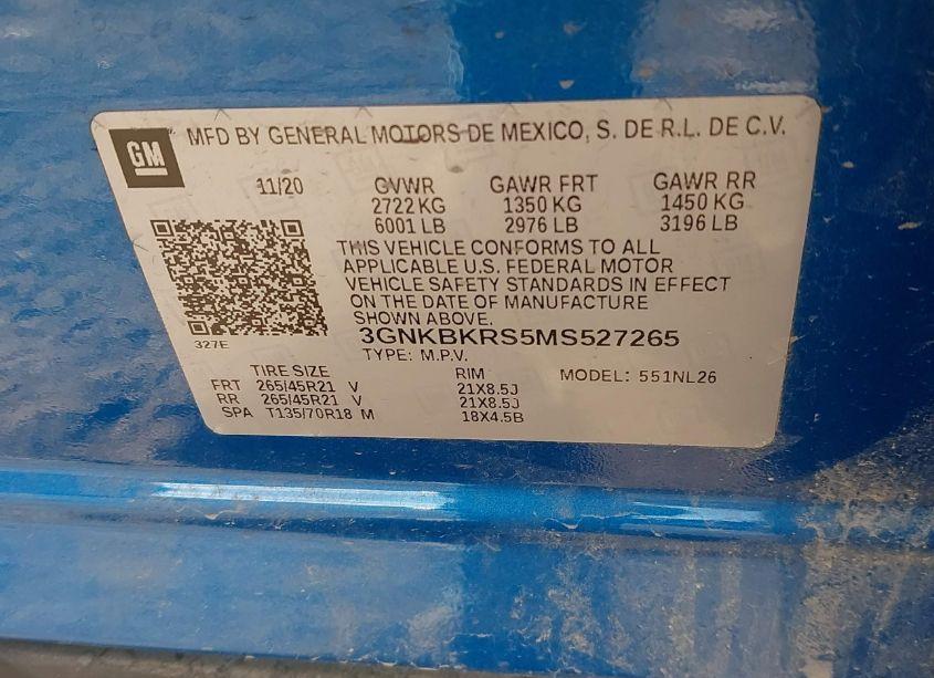 Photo 9 of 2021 Chevrolet Blazer AWD RS (VIN 3GNKBKRS5MS527265)