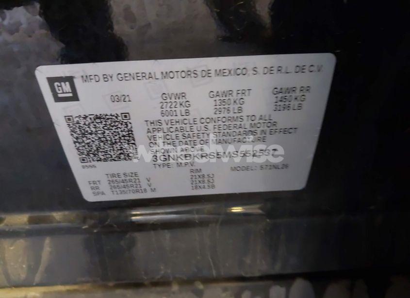 Photo 9 of 2021 Chevrolet Blazer AWD RS (VIN 3GNKBKRS5MS552537)