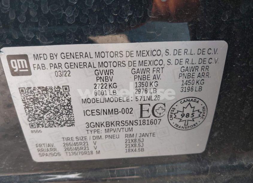 Photo 9 of 2022 Chevrolet Blazer AWD RS (VIN 3GNKBKRS5NS181607)