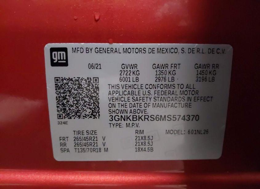 Photo 9 of 2021 Chevrolet Blazer AWD RS (VIN 3GNKBKRS6MS574370)