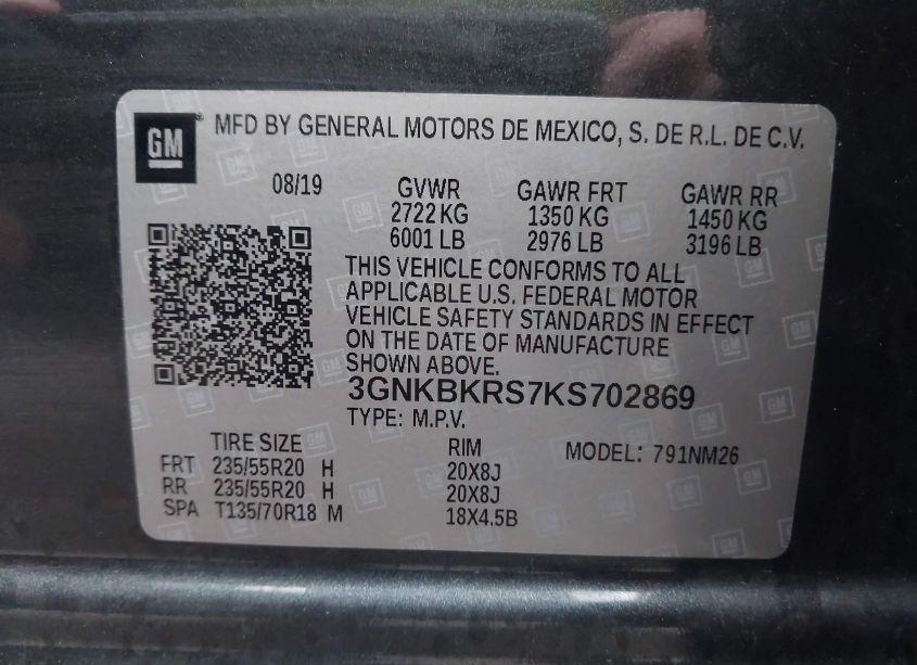 Photo 9 of 2019 Chevrolet Blazer PREMIER (VIN 3GNKBKRS7KS702869)