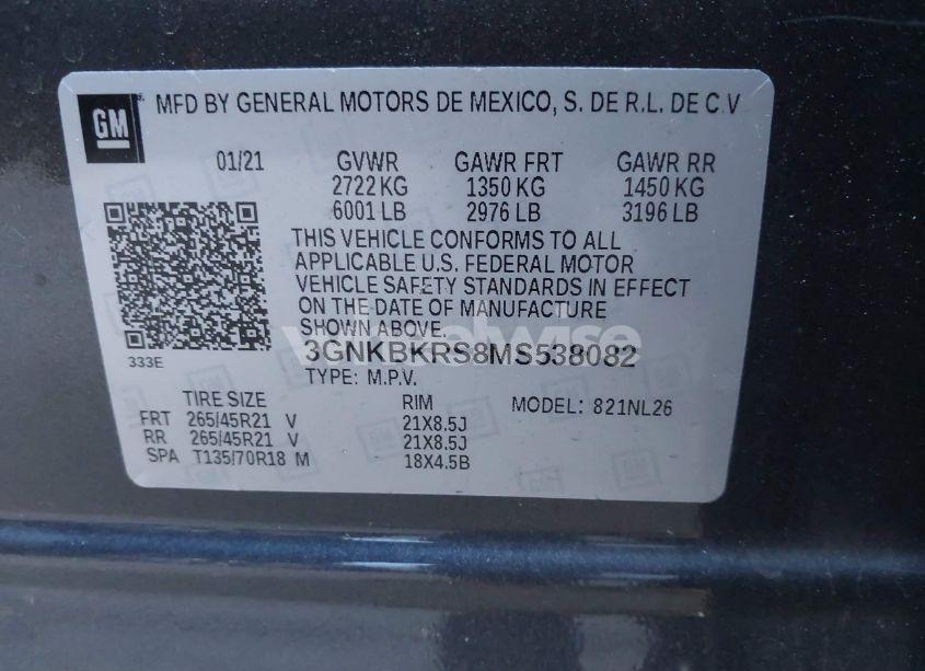 Photo 9 of 2021 Chevrolet Blazer AWD RS (VIN 3GNKBKRS8MS538082)