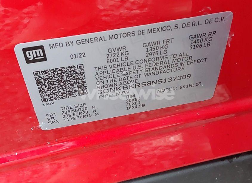 Photo 9 of 2022 Chevrolet Blazer AWD RS (VIN 3GNKBKRS8NS137309)